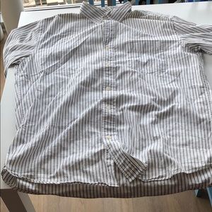 Club Room White Long Sleeve Shirt (White/Gray)